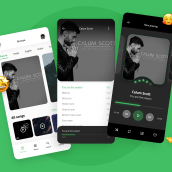 Music app. Un proyecto de Diseño y UX / UI de Yaser Nazzal - 19.09.2021