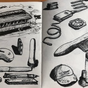 Some sketches made in the process of this course. Traditional illustration project by Juan Carlos Uscátegui Mejía - 09.20.2021