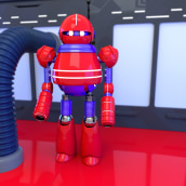 Roboto. Un proyecto de 3D, Modelado 3D y Diseño de personajes 3D de Luis Plaza - 22.09.2021
