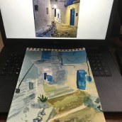 Mon projet du cours : Paysages urbains à l’aquarelle. Watercolor Painting project by heliaspe - 09.25.2021
