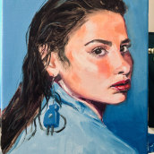 My project in Expressive Oil Portraiture: Explore the Alla Prima Technique course. Un proyecto de Bellas Artes, Pintura, Ilustración de retrato y Pintura al óleo de Lisa Torkelson - 26.09.2021