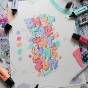 "In it for the long run". A Lettering, H, and Lettering project by Snooze One - 08.10.2021