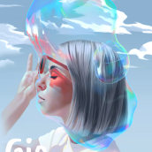 Gio 💙💙💙. Projekt z dziedziny Trad, c, jna ilustracja i Projektowanie graficzne użytkownika RJV Ilustración - 09.10.2021
