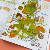 Olive Magazine - UK Food Festivals . Traditional illustration, and Digital Illustration project by Lauren Radley - 12.31.2016