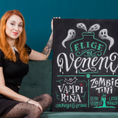 Proyecto final de curso: Elige tu Veneno. Traditional illustration, T, pograph, Calligraph, Lettering, H, and Lettering project by Paola Vecco - 10.29.2021