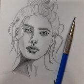 Meu projeto do curso: Caderno de retratos: explore o rosto humano. Un proyecto de Bocetado, Dibujo, Dibujo de Retrato, Dibujo artístico y Sketchbook de Camila Britto - 25.10.2021