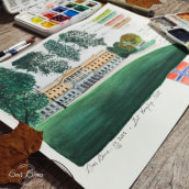 PC: Cuaderno de viaje en acuarela. Un proyecto de Ilustración tradicional, Pintura a la acuarela, Ilustración arquitectónica y Sketchbook de Lais Lima - 25.10.2021
