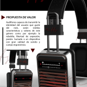Riffs - Audifonos Rockeros. Un proyecto de Diseño, 3D, Diseño editorial y Diseño de producto de Gerardo Gutiérrez Vázquez - 18.08.2018