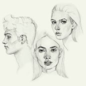 Mi Proyecto del curso: Sketchbook de retrato: explora el rostro humano. Um projeto de Esboçado, Desenho, Desenho de Retrato, Desenho artístico e Sketchbook de Vrigit Smith - 06.11.2021