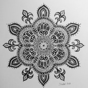 Mandala. Traditional illustration, and Graphic Design project by Isabel Barrau - 11.20.2021