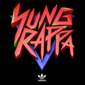 Adidas YUNG RAPPA. Design, Br, ing, Identit, Logo Design, and 3D Lettering project by José Bernabé - 11.29.2021