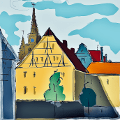 My project in Architectural Illustration: Capture a City’s Personality course. Traditional illustration, Architecture, Drawing, Digital Illustration, and Architectural Illustration project by Jungkunz Thomas - 11.30.2021