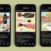 Portillo Wines | Campaña día del amigo. Design, Traditional illustration, Graphic Design, Lettering, and Social Media Design project by LetterMafia - 07.18.2021