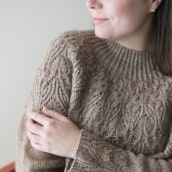 Kuutar lace yoke pullover. Arts, and Crafts project by Sari Nordlund - 12.10.2021