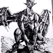 Gargoyles. Traditional illustration, Sketching, Creativit, Drawing, and Sketchbook project by sherlockmang - 12.15.2021