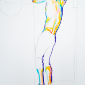 Mi Proyecto del curso: Dibujo expresivo de la figura humana: explora formas y colores. Un projet de Beaux Arts, Dessin au cra, on, Dessin, Dessin de portrait, Dessin réaliste, Dessin anatomique , et Peinture gouache de Daniel Torrent Riba - 24.12.2021