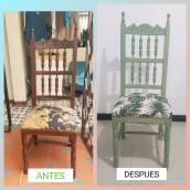 Mi Proyecto del curso: Restauración y tapizado de sillas. Un projet de Artisanat, Design, Fabrication de mobilier, Design d'intérieur, DIY, Menuiserie, Upc , et cling de Adriana Bastidas - 30.12.2021
