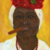 Oil painting : A cuban Portrait  Ein Projekt aus dem Bereich Malerei, Porträtillustration und Ölmalerei von Marilyn Richter - 06.01.2022