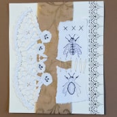 Mein Kursprojekt: Experimentelle Sticktechniken auf Papier. Een project van  Beeldende kunst, Collage, Borduurwerk, Textielillustratie y Textielontwerp van JuRu Trö-Si - 19.01.2022