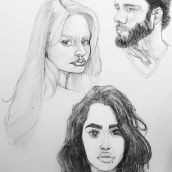 My project in Portrait Sketchbooking: Explore the Human Face course. Ilustração tradicional, Esboçado, Desenho, Desenho de retrato, Desenho artístico, e Sketchbook projeto de Stevenson L. Parks - 18.01.2022