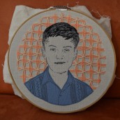 Retrato bordado. Un proyecto de Ilustración de retrato, Bordado, Ilustración textil y Diseño textil de Tehany Vera - 21.01.2022