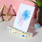 Terrazzo Photo Stands. Accessor, Design, Product Design & Interior Decoration project by Lucy Lowe (Hey Kiddo Co.) - 01.21.2022
