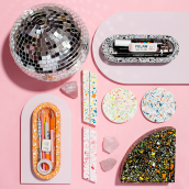 Playful and Colourful Terrazzo Design Objects. Accessor, Design, Interior Design, Product Design, Interior Decoration, Stationer, and Design project by Lucy Lowe (Hey Kiddo Co.) - 01.21.2022