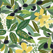 Pattern design for Marius Fabre. Traditional illustration project by Leona Rose - 01.24.2022