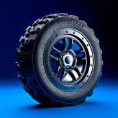 Wheel #2. Design, 3D, Automotive Design, 3D Modeling, and 3D Design project by Eva Rodríguez Solís - 01.26.2022