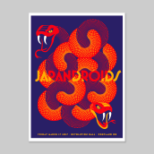 Japandroids Screen Printed Poster. Design, Traditional illustration, Advertising, Music, Graphic Design, and Screen Printing project by Dan Stiles - 03.01.2017