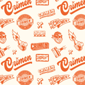 Crimen - Branding. Design, Traditional illustration, Art Direction, Br, ing, Identit, Fashion, Graphic Design, Screen Printing, Calligraph, Lettering, Logo Design, Digital Lettering, Brush Pen Calligraph, H, Lettering, Calligraph, St, les, Fashion Illustration	, Textile Printing, and Textile Design project by Germán Rodríguez - 02.07.2019