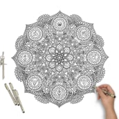 Mandala Drawing "The Chakra Mandala". Un proyecto de Ilustración tradicional de Lizzie Snow - 17.02.2022