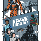 THE EMPIRE STRIKES BACK in Vector Illustration for Film course. Vector Illustration, Poster Design, and Digital Illustration project by Stuart Norris - 02.25.2022