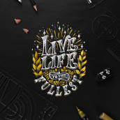 "Live Life to the Fullest" Lettering. Lettering, H, and Lettering project by Nico Ng - 03.07.2022