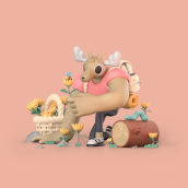 The Explorers. Traditional illustration, 3D, Animation, Character Design, Character Animation, 3D Animation, 3D Modeling, and 3D Character Design project by Andres Rossi | Wildthings Studio - 03.10.2022