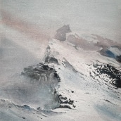 Nevado con grises. Ilustração tradicional, Paisagismo, Pintura, e Pintura em aquarela projeto de Edy Rios - 30.03.2022