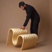 Wood Textiles constructs and geometries. Product Design, and Textile Design project by Tesler + Mendelovitch - 04.03.2022
