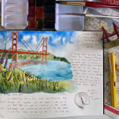 My project for course: Watercolor Travel Journal. Ilustração tradicional, Pintura em aquarela, Ilustração arquitetônica, e Sketchbook projeto de Priscilla Basilio - 16.04.2022
