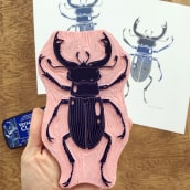 Stagbeetle - carving. Arts, and Crafts project by Viktoria Åström - 04.21.2022
