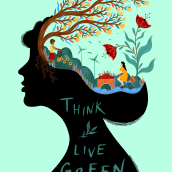 Live Green. Traditional illustration project by Cagla Zimmermann - 04.28.2022