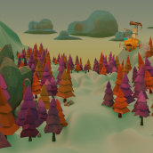 LowPoly environment. 3D, and Animation project by nazaretggomez - 05.01.2022