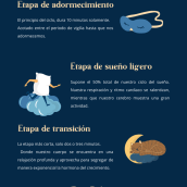 Infografía OHM - El ciclo del sueño. Design gráfico, Cop, e writing projeto de María del Mar Llorente Molina - 01.05.2022