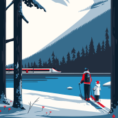 SNCF art print. Traditional illustration project by Tom Haugomat - 05.04.2022