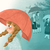 Día de choiva. Un proyecto de Ilustración tradicional de Tamara Baz - 10.05.2022