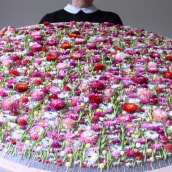 Large scale dried flower embroidery typestry private art commission . Un proyecto de Artesanía de Olga Prinku - 16.05.2022