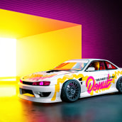 Donut Media Formula D Livery - Nissan S14. Design, 3D, e Consultoria criativa projeto de Davide Virdis - 18.05.2022