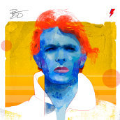 Retratos - David Bowie. Traditional illustration project by Javier Abián - 11.15.2021