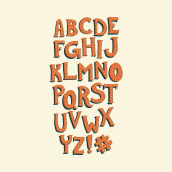 Retro Typeface Ein Projekt aus dem Bereich Traditionelle Illustration von Kisty Mea - 21.05.2022