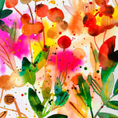 Mi proyecto del curso: Acuarela floral: conecta con la naturaleza. Un proyecto de Ilustración tradicional, Pintura, Pintura a la acuarela e Ilustración botánica de Silvana Hernandez - 22.05.2022