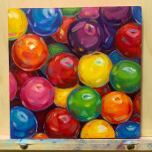 Coloured bubblegum balls . Un proyecto de Bellas Artes de Miriam Sansano - 22.05.2022